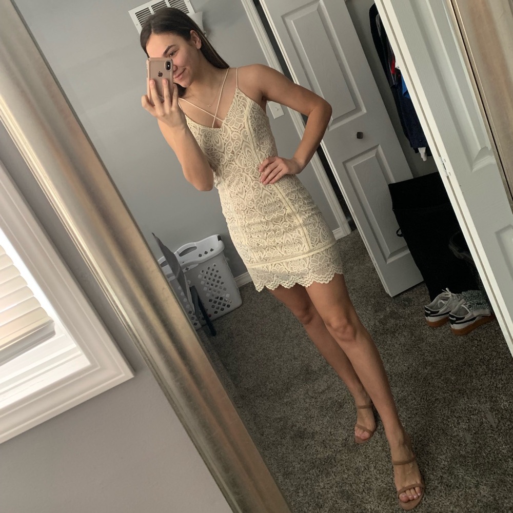 Cream Lace Dress